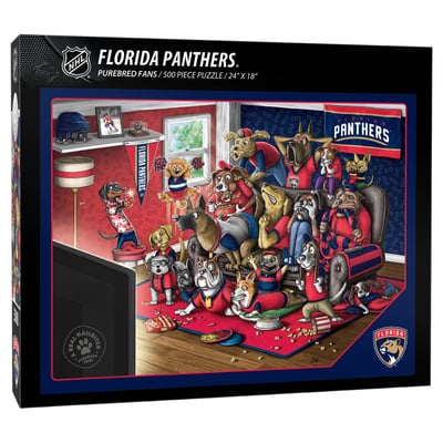 Florida Panthers Fanpoint Purebred Fans 18" x 24" A Real Nailbiter 500-Piece Puzzle