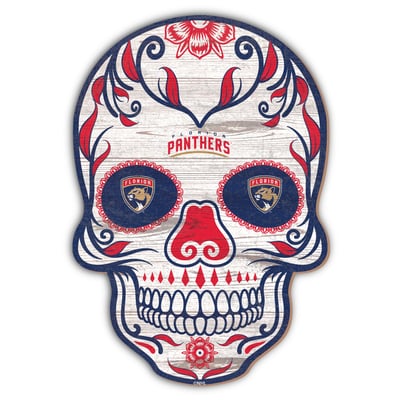 Florida Panthers 12'' Sugar Skull Sign