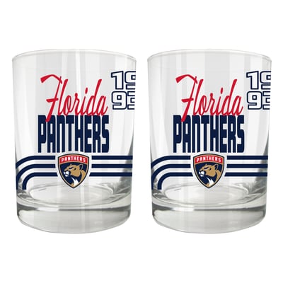 Florida Panthers Two-Piece 12oz. Heritage Rocks Glass Set