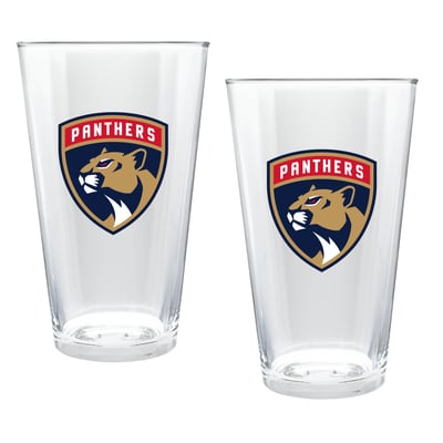 Florida Panthers Two-Piece 16oz. Double Play Pint Glass Set