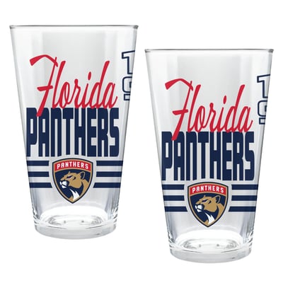 Florida Panthers Two-Piece 16oz. Heritage Pint Glass Set