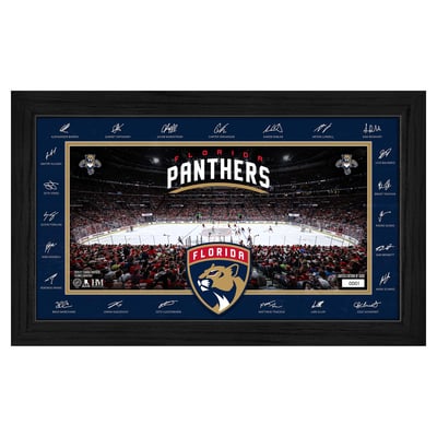 Florida Panthers Highland Mint Limited Edition 2026–27 Facsimile Signature 12" x 20" Rink Framed Photo
