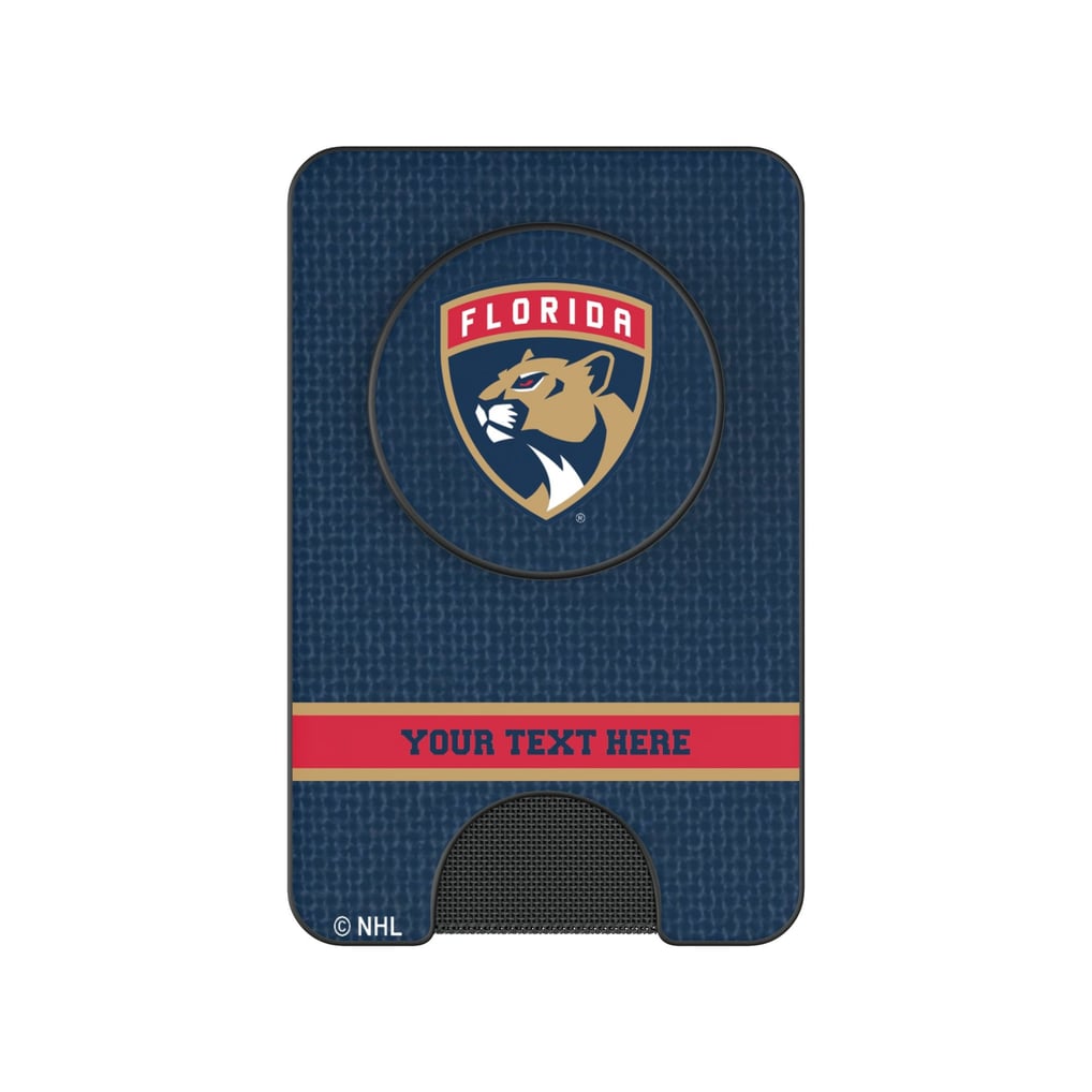 Florida Panthers Keyscaper Personalized Solid PopSockets Magnetic Wallet