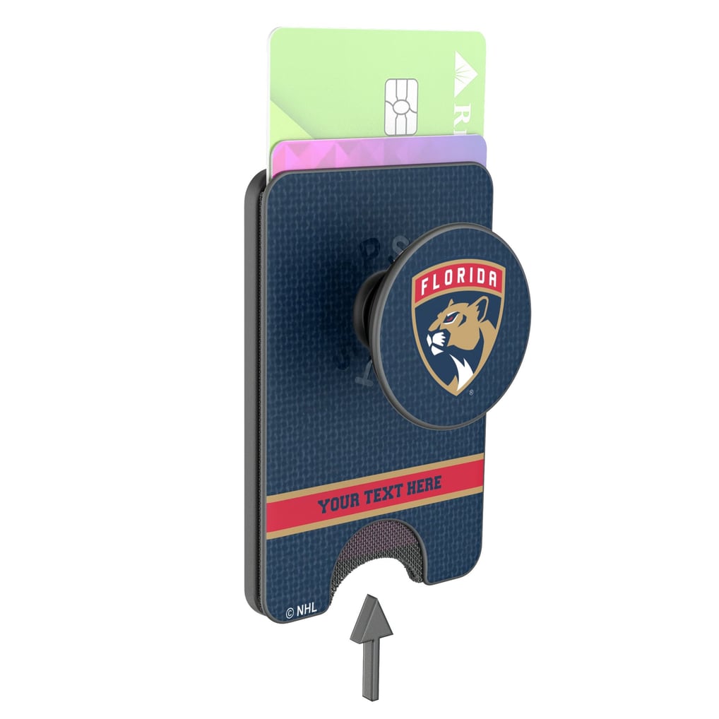 Florida Panthers Keyscaper Personalized Solid PopSockets Magnetic Wallet