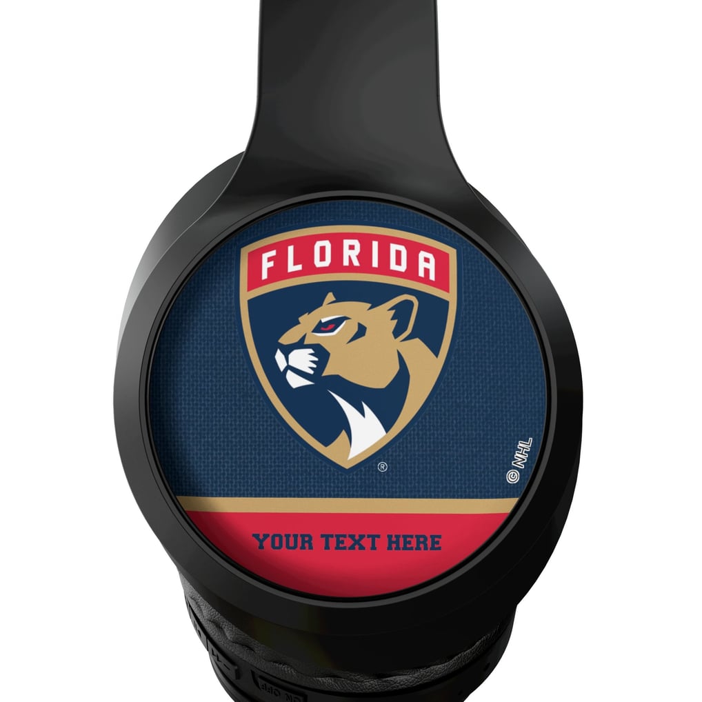 Florida Panthers Keyscaper Personalized Solid Wireless Bluetooth Headphones With Case
