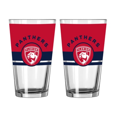 Florida Panthers Logo Brands Two-Piece 16oz. Horizon Pint Glass Set