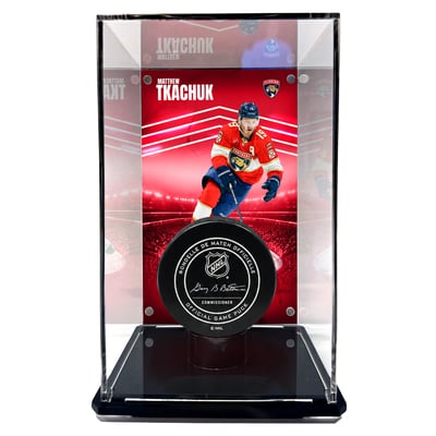 Matthew Tkachuk Florida Panthers Fanatics Authentic Tall Puck Display Case with Image