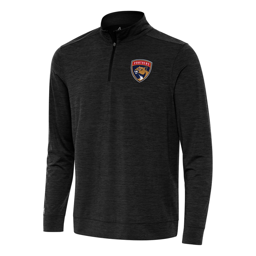 Florida Panthers Antigua Bright Quarter-Zip Top - Heather Black