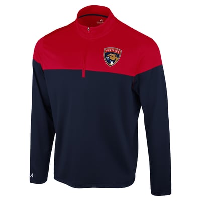 Florida Panthers Antigua Hinder Quarter-Zip Pullover - Navy/Red
