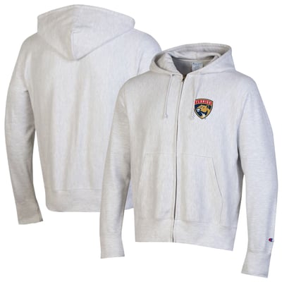 Florida Panthers Champion Reverse Weave Full-Zip Hooded Jacket - Silver