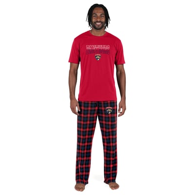  Florida Panthers Concepts Sport T-Shirt & Flannel Pants Set - Red