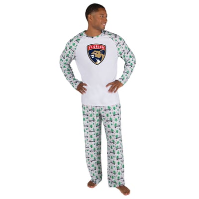 Florida Panthers Concepts Sport Frostbite Holiday Pajama Set - White
