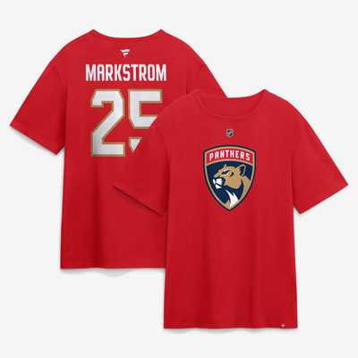 Jacob Markstrom Florida Panthers Fanatics Authentic Stack Name & Number T-Shirt - Red