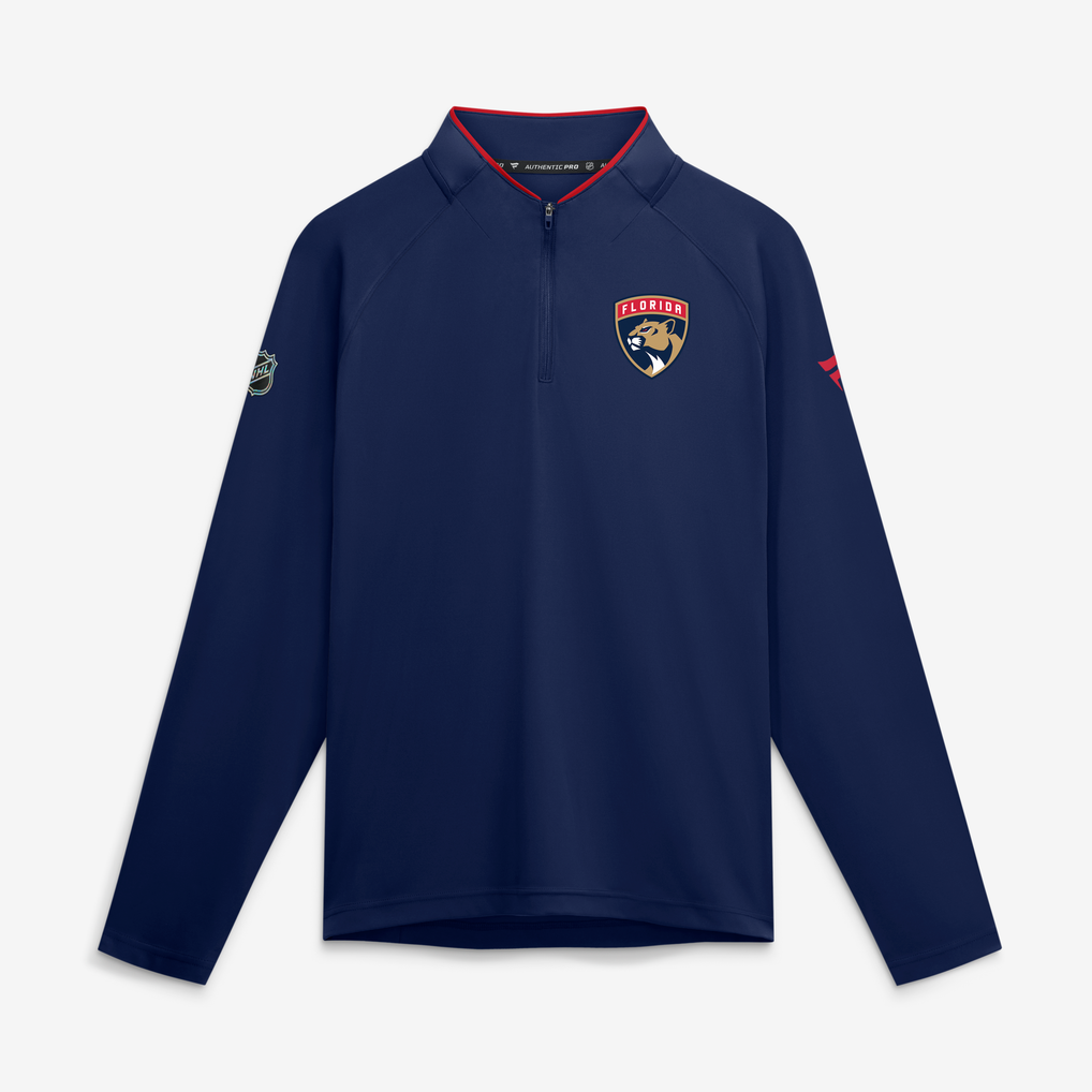 Florida Panthers Fanatics Authentic Pro Rink Raglan Lightweight Quarter-Zip Pullover - Red
