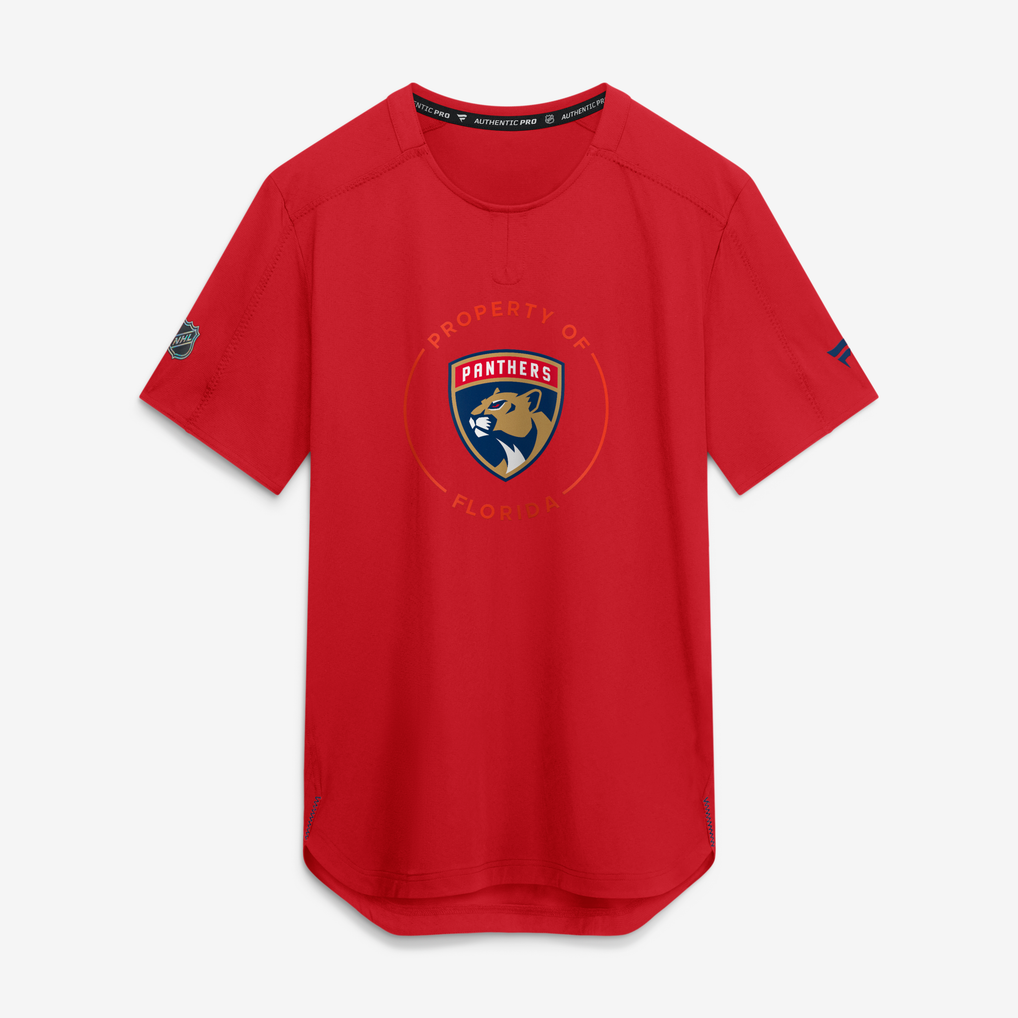 Florida Panthers Fanatics Authentic Pro Train Performance T-Shirt - Red