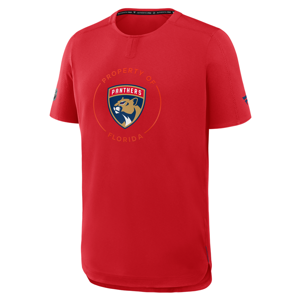 Florida Panthers Fanatics Authentic Pro Train Performance T-Shirt - Red
