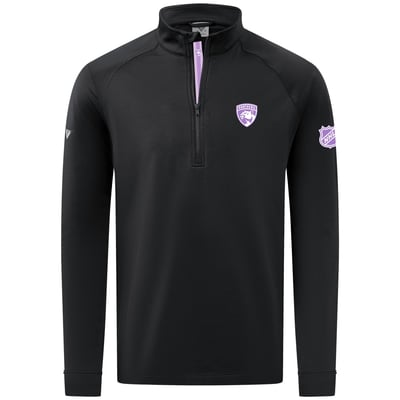 Florida Panthers Levelwear Hockey Fights Cancer Utility Quarter-Zip Pullover - Black