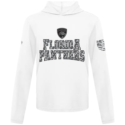 Florida Panthers Levelwear Anthem Camo Long Sleeve Hooded T-Shirt - White