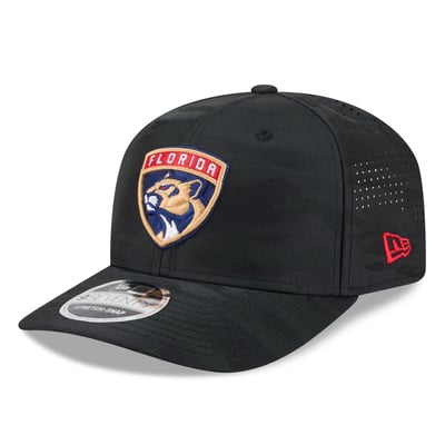 Florida Panthers New Era Camo 9SEVENTY Perforated Adjustable Hat - Black