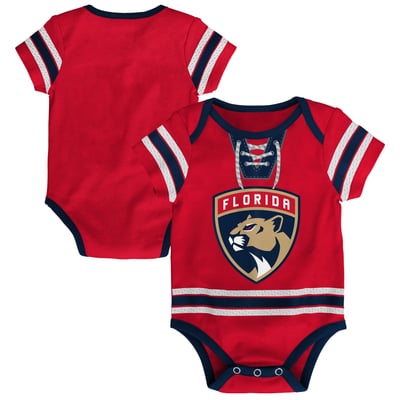  Florida Panthers Outerstuff Newborn Hockey Bodysuit - Red