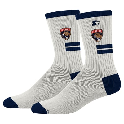  Florida Panthers PRO Compression Unisex Premiere Cushioned Crew Socks - Cream