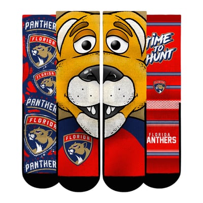  Florida Panthers Rock Em Unisex Fan Favorites Three-Pack Crew Socks Set - Navy