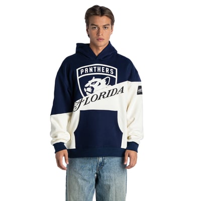 Florida Panthers The Wild Collective Unisex Split Pullover Hoodie - Navy/White