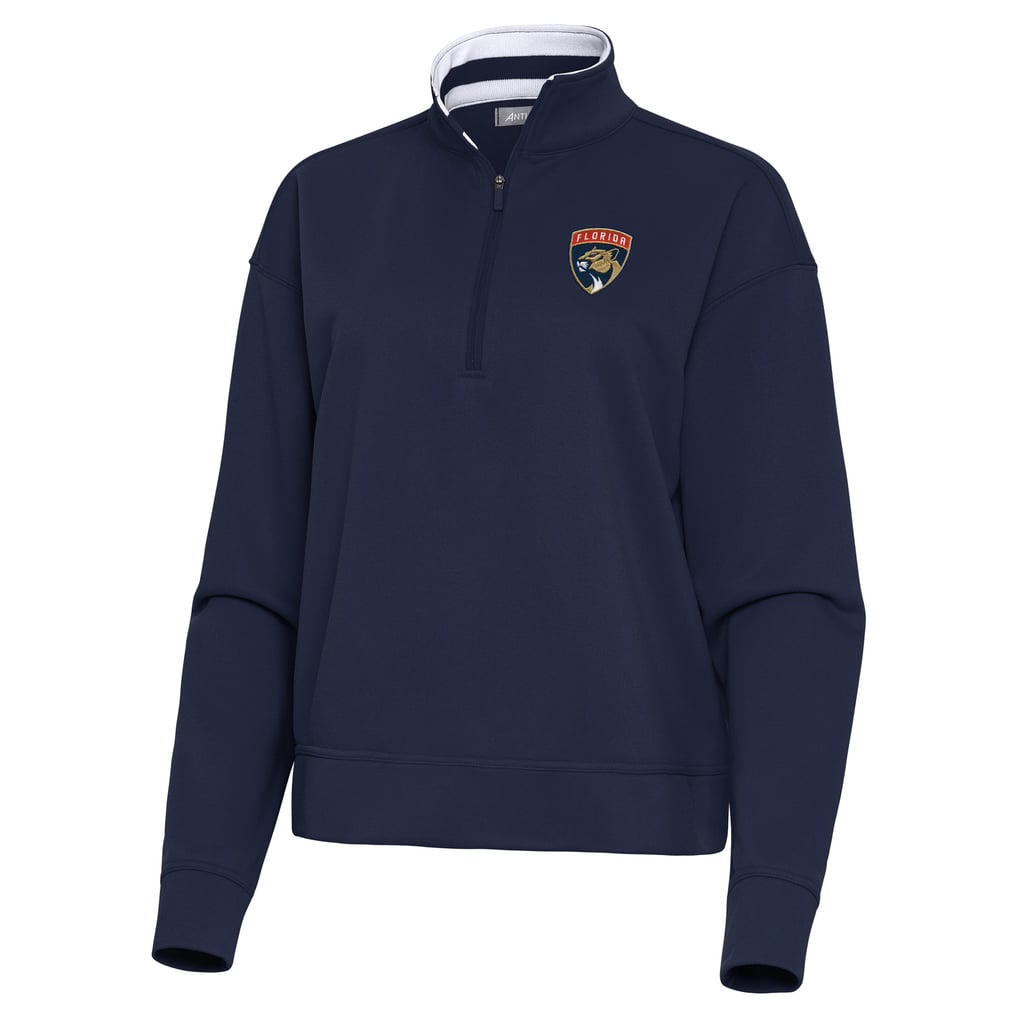 Florida Panthers Antigua Women's Goddess Half-Zip Pullover - Navy