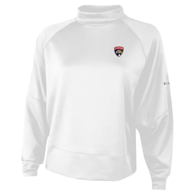  Florida Panthers Columbia Women's Par Performance Mock Neck Raglan Dolman Sweatshirt - White