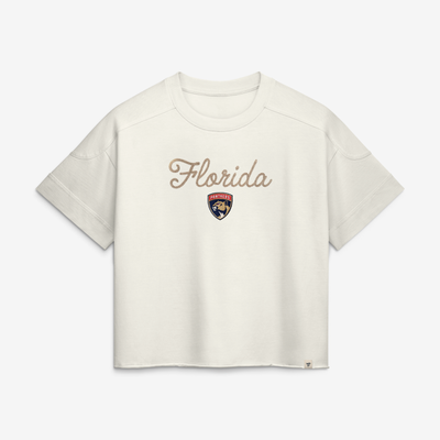  Florida Panthers Fanatics Women's Chainstitch Fashion Top - Cream