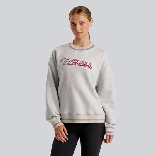 Florida Panthers lululemon Women's Perfectly Oversized Hip-Length Ringer Sweatshirt - Heathered Core Ultra Light Grey