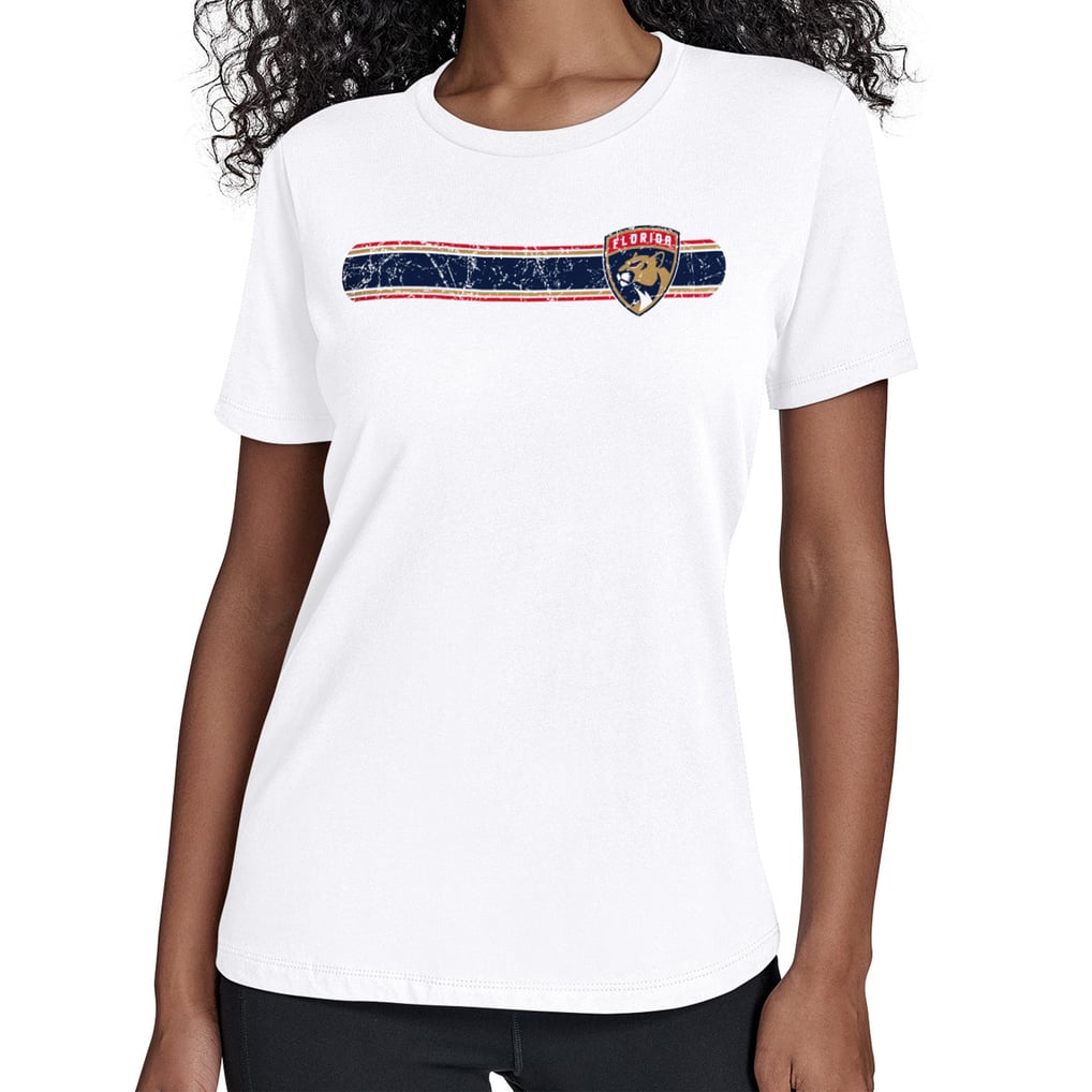 Florida Panthers Starter Women's Team Stripe T-Shirt - White