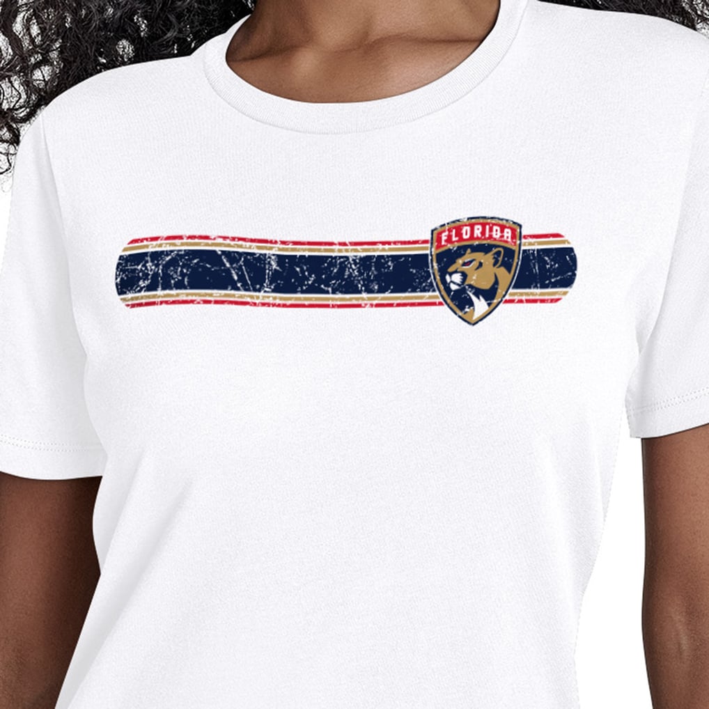 Florida Panthers Starter Women's Team Stripe T-Shirt - White