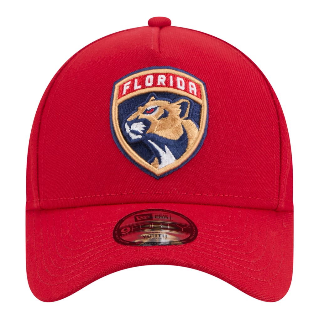 Florida Panthers New Era Youth 9FORTY A-Frame Adjustable Hat - Red