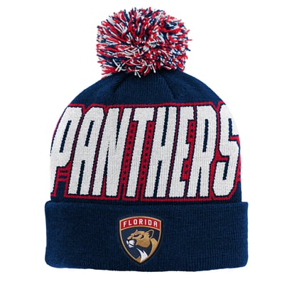 Florida Panthers Outerstuff Youth Cuffed Knit Hat with Pom - Navy