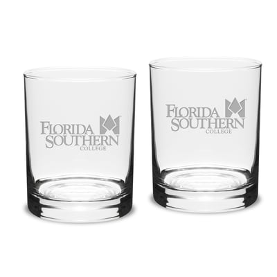 Florida Southern Moccasins 14oz. 2-Piece Classic Double Old-Fashioned Glass Set