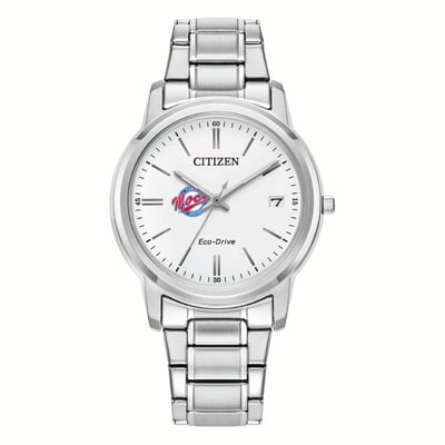 Florida Southern Mocs Citizen Watch Women's Eco-Drive White Dial Stainless Steel Watch - Silver