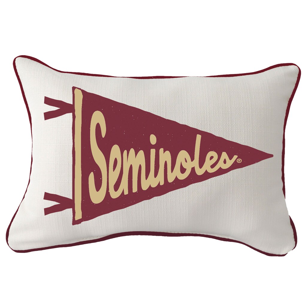  Florida State Seminoles Pennant Rectangular Piped Pillow