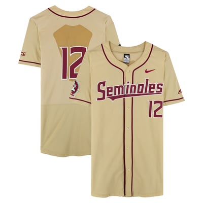 Florida State Seminoles Fanatics Authentic Team-Issued #12 Gold Jersey from the Baseball Program - Size 46