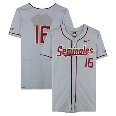  Florida State Seminoles Fanatics Authentic Team-Issued #16 Gray Jersey from the Baseball Program - Size 46