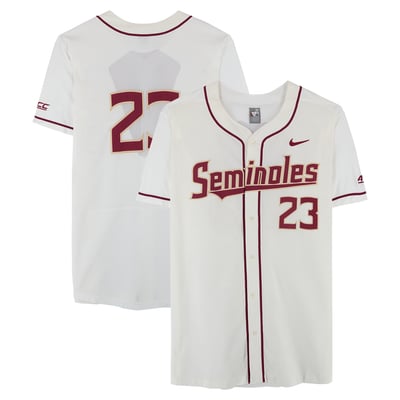  Florida State Seminoles Fanatics Authentic Team-Issued #23 White Jersey from the Baseball Program - Size 50