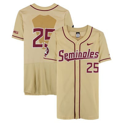  Florida State Seminoles Fanatics Authentic Team-Issued #25 Gold Jersey from the Baseball Program - Size 46