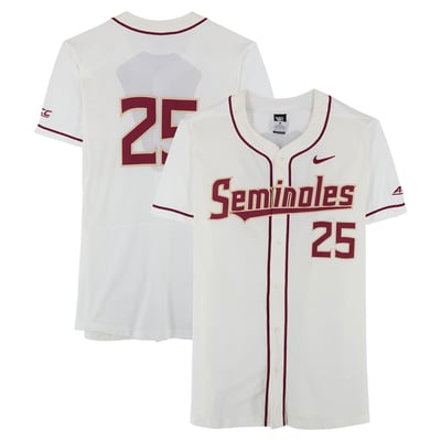  Florida State Seminoles Fanatics Authentic Team-Issued #25 White Jersey from the Baseball Program - Size 46