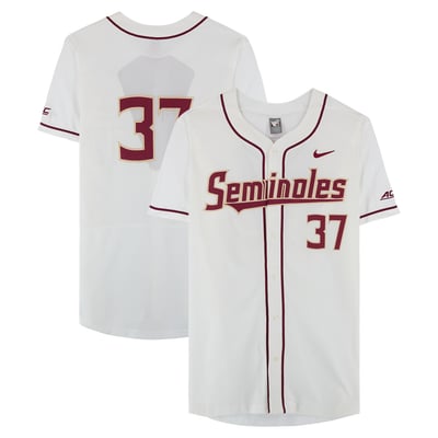  Florida State Seminoles Fanatics Authentic Team-Issued #37 White Jersey from the Baseball Program - Size 50