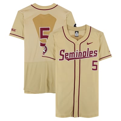  Florida State Seminoles Fanatics Authentic Team-Issued #5 Gold Jersey from the Baseball Program - Size 46