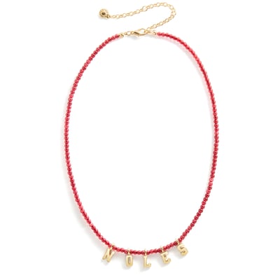 Florida State Seminoles BaubleBar Delicate Beaded Slogan Necklace