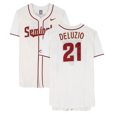 Ben Deluzio Florida State Seminoles Fanatics Authentic Player-Issued #21 White Jersey from the Baseball Program - Size 50