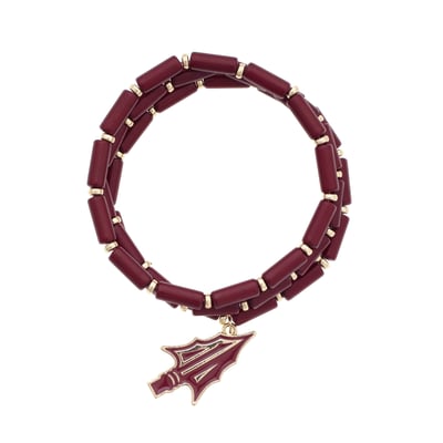 Florida State Seminoles CANVAS Style  Beaded Bracelet Set of Three