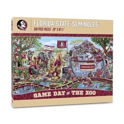 Florida State Seminoles Fanpoint 10.5" x 28" Game Day at the Zoo 500-Piece Puzzle