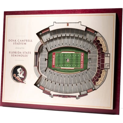 Florida State Seminoles Fanpoint 17'' x 13'' 5-Layer StadiumView 3D Wall Art